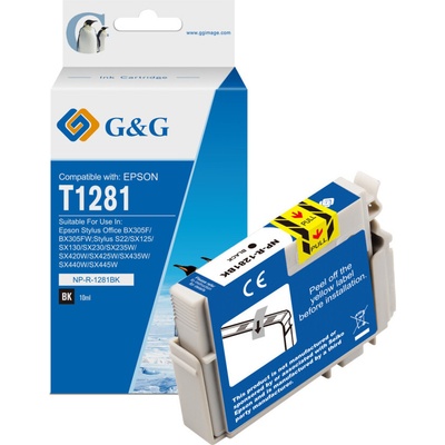 Compatible Глава за Epson Stylus Office BX 305F/305FW/Stylus S22/SX 125/420W/425W - Black - T1281BK (P) - G&G (Compatible-C13T12814011)