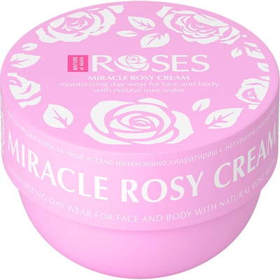 Nature of Agiva Roses Витализиращ крем за лице и тяло с натурална розова вода, 150 ml