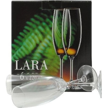 Crystalex sklenice na šampus flétna LARA 220ml 6ks