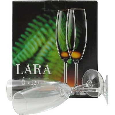 Crystalex sklenice na šampus flétna LARA 220ml 6ks