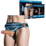  Вибриращ страп-он с реалистично дилдо, 20см. - Ingen Strap-on L/XL/XXL (LVTOY00848)