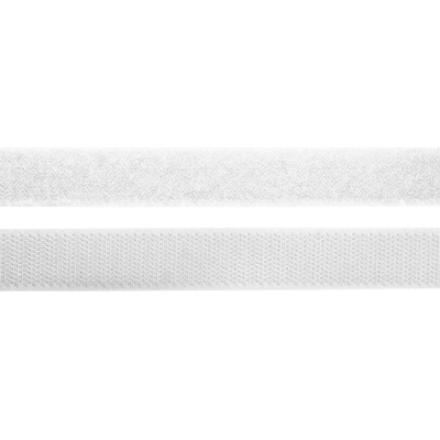 Pro Háčkování Suchý zip, 20 mm, komplet bílý