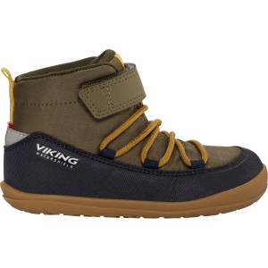 Viking Детски обувки barefoot Viking Kid's Birch Barefoot Mid WP 1V Barefoot shoes - Navy / Olive - размер 34 (EU) (702-5545-0123)