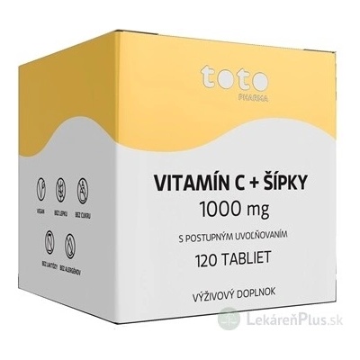 Toto Vitamín C 1000 mg + šípky s postupným uvoľňovaním 120 tabliet