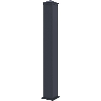 G21 Sloupek pro plotové pole 10x89 cm s patkou, antracitový