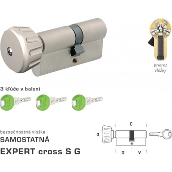 MP-KOVANIA DK - EXPERT cross S G - s gombíkom NIM - nikel matný