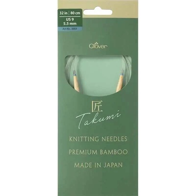 Clover kruhové otočné fixní jehlice Pro Takumi 80cm 5,5mm