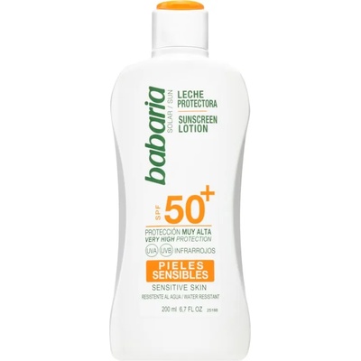 Babaria Sun Sensitive слънцезащитно мляко за чувствителна кожа SPF 50+ 200ml