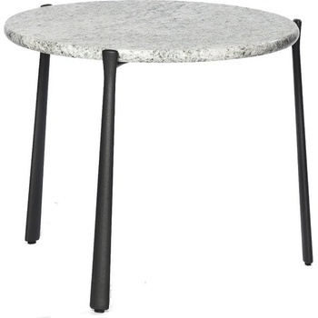Tribu Odkládací stolek Branch, kulatý 50x43 cm, rám hliník linen, deska žula