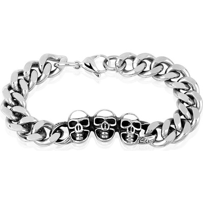 Šperky4U pánský ocelový s lebkami OPA1340