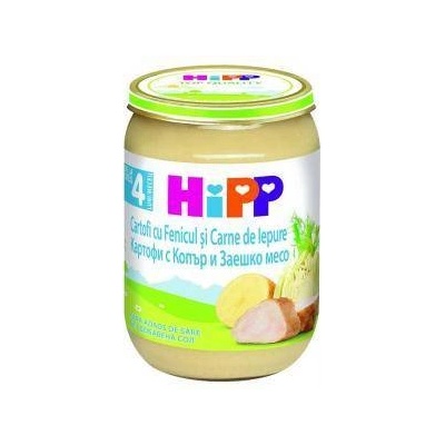 HiPP Пюре от картофи с копър и заешко месо hipp, 4+ месеца, 190гр