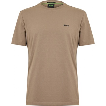 Boss Тениска Boss Mens BOSS GREEN T-Shirt with Logo Design Stretch Cotton - Grey 336