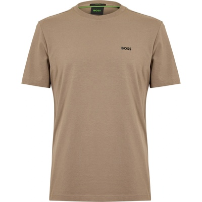 Boss Тениска Boss Mens BOSS GREEN T-Shirt with Logo Design Stretch Cotton - Grey 336
