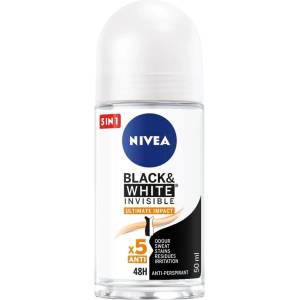 Nivea рол-он дамски, 50мл, Black & White, Invisible, Ultimate Impact