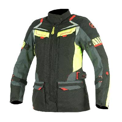 Dámská bunda na moto Nazran Moritz 2.0 black/grey/fluo vel. S
