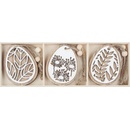 Anděl Vajíčko drevené na zavesenie 7,5 cm Sada 6 ks