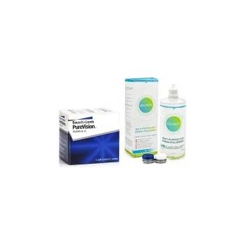 Image 1 of Bausch & Lomb PureVision (6 лещи) + Solunate Multi-Purpose 400 ml с кутия