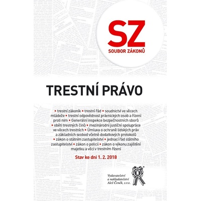 Soubor zákonů. Trestní právo - Stav ke dni 1. 2. 2018