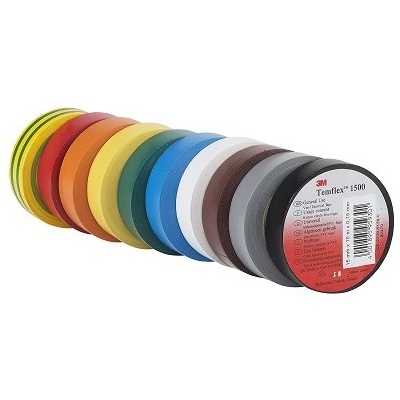3M Temflex 1500 Vinylová elektroizolační páska, 19 mm x 20 m 19 mm x 20 m červená/red (7000062298)