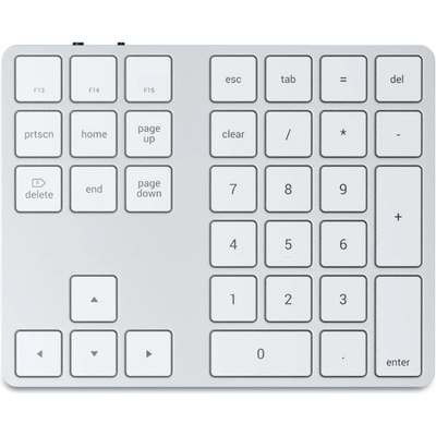 Satechi Безжична Bluetooth клавиатура за MacBook (сребрист) - Satechi Aluminum Bluetooth Extended Keypad (ST-XLABKS)