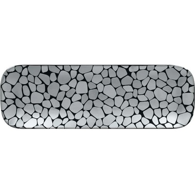 RAK Porcelain Cobbles talíř obdélníkový 33 × 11 cm, stříbrný
