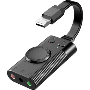 TechRise Аудио адаптер за компютри - TechRise EAA05311BA01 USB Stereo Audio Adapter (черен) (EAA05311BA01)