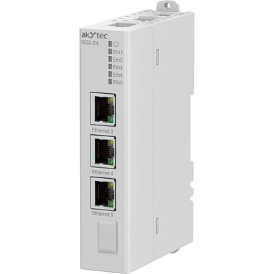 akYtec NS5-24 148567 průmyslový ethernetový switch pro PLC 24 V/DC