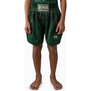 Venum Детски шорти за тренировка Venum Attack Kids Boxing forest green/off white