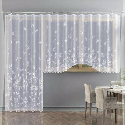 Forbyt žakarová kusová záclona AURA N172A jednobarevná bílá, výška 250 cm x šířka 180 cm (na dveře)