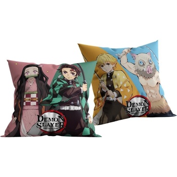Halantex Obojstranný vankúš Demon Slayer Kimetsu no Yaiba Zabijak démonov 40x40