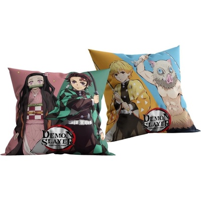 Halantex Obojstranný vankúš Demon Slayer Kimetsu no Yaiba Zabijak démonov 40x40
