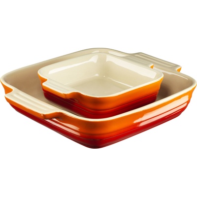 Le Creuset Форми за печене Le Creuset квадратни 14 + 23 см огненооранжеви 2 бр (79035000900006)