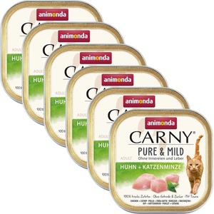 Animonda Carny Pure & Mild Adult - пиле и котешки храна 6 x 100 г
