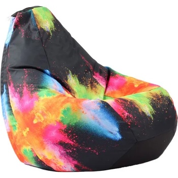 Image 1 of Pufrelax Пуф круша, 220л. , Nirvana Hobbit, Colour Festival, Перящ се калъф, Пълнеж от Полистиролни перли, принт