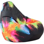 Pufrelax Пуф круша, 220л. , Nirvana Hobbit, Colour Festival, Перящ се калъф, Пълнеж от Полистиролни перли, принт