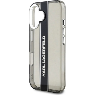 CG Mobile iPhone 16 KARL LAGERFELD IML STRIPE LOGO Силиконов удароустойчив протектор за камера за iPhone 16, BLACK KLHCP16SHCFCPSCK (KLHCP16SHCFCPSCK)