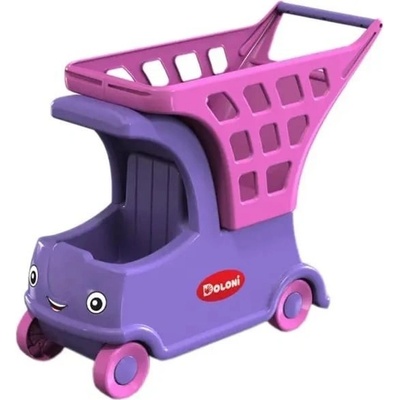 DOLONI Detské auto s košíkom ružové