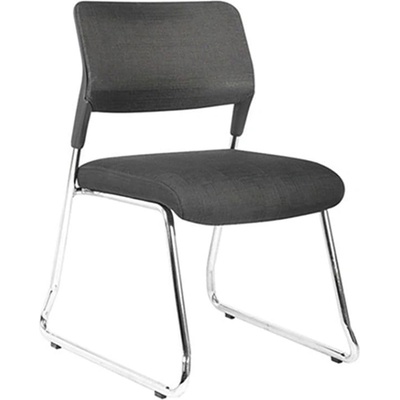 Посетителски стол RFG Evo 4S M, текстил, метална основа, до 120 kg, черен, (4010100282)