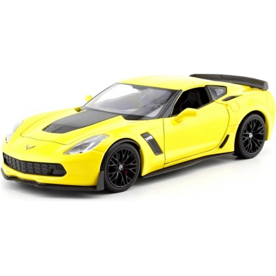 Welly Chevrolet Corvette Z06 2017 model žlutá 1:24