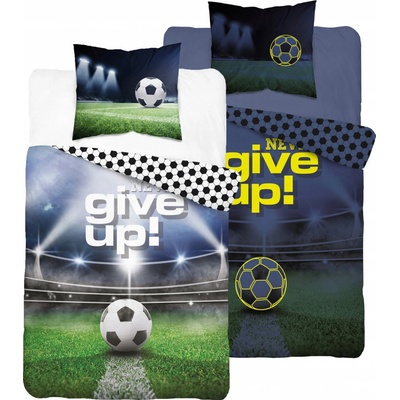 Detexpol obliečky Fotbal Never Give Up svítící Bavlna 140x200 70x80