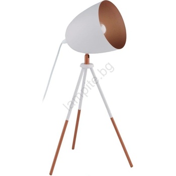 EGLO 49727 - Настолна лампа CHESTER 1xE27/60W/230V бяла/медна (EG49727)