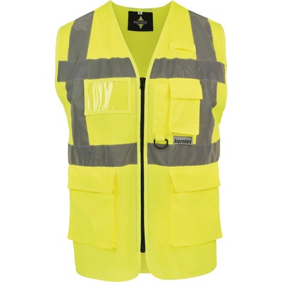 Korntex Athens Multifunkčná reflexná sieťovaná vesta KX808 Signal Yellow