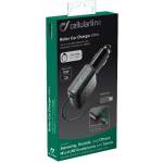 Cellularline 2А 12/24V micro USB Универсално Ролетно Зарядно за Кола
