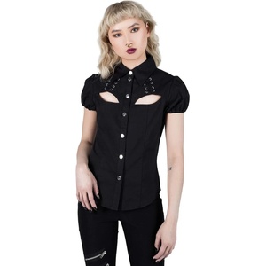 KILLSTAR дамска риза KILLSTAR - Hellstar Lace-Up - Черен - KSRA003354