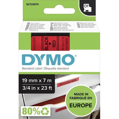 etikety DYMO D1 45807 polyester Farba pásky: červená Farba písma:čierna 19 mm 7 m