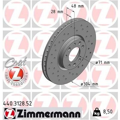 Brzdový kotúč ZIMMERMANN 440.3128.52 (440312852)