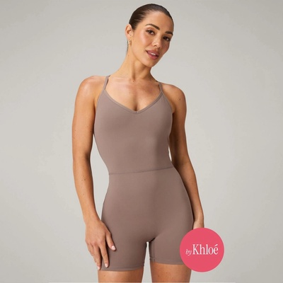 Fabletics dámský sportovní overal hnědý