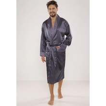 De Lafense 940 pánsky saténový župan sivá