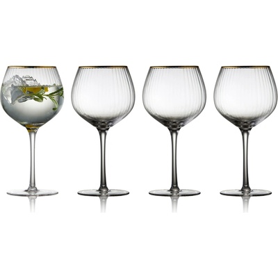 Lyngby Glas Pohár na koktail PALERMO GOLD na gin & tonic zlatá 4 x 650 ml