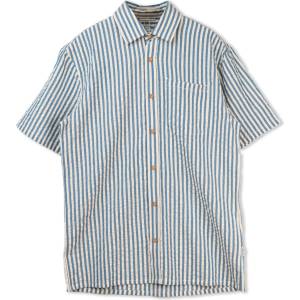 LAKOR Мъжка риза с копчета LAKOR Seer Sucker Short Sleeve Shirt - Bering Sea - размер XL (033-3078-0114)